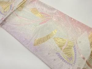 蝶模様織出し袋帯